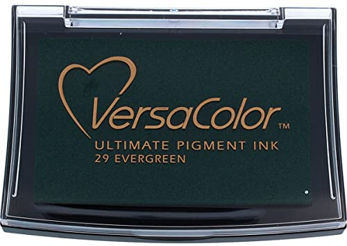 Tsukineko VC029 Versacolor Evergreen Ink Pad, 4 x 4 cm