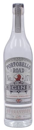 Portobello Road No. 171 Gin, London Dry Gin Traditionally Made Using 9 Botanicals, Premium Craft Spirit, 70cl Bottle