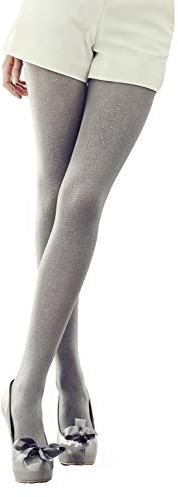 MARILYN mit glitzer Effekt, blickdichte Lurex Strumpfhose, 100 Denier, Größe 40/42 (M/L), Farbe Grau (grey)