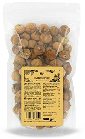 KoRo - Fichi nani selvatici 500 g - 100% frutta essiccata - Senza additivi - Senza solfiti - Nei dolci o come snack