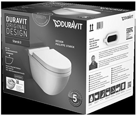 Duravit Starck 3 WC Klo Set spülrandlos inkl. WC Sitz mit Absenkautomatik