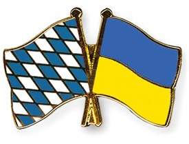 Yantec Freundschaftspin Bayern - Ukraine Pin Anstecknadel Doppelflaggenpin