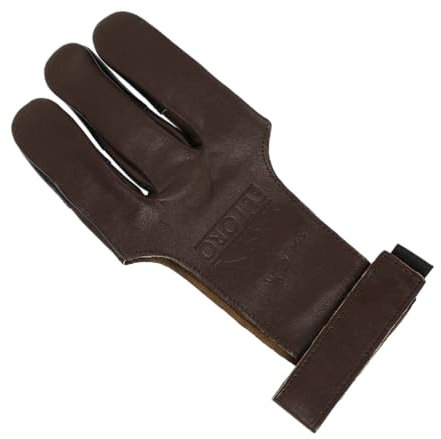elToro Traditioneller Schießhandschuh Tradition (Braun-Schwarz) Bogenschießen (XS)