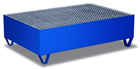VARIOfit Auffangwanne mit Gitterrost für 2 Fässer a 200 Ltr 1.200 x 800 mm