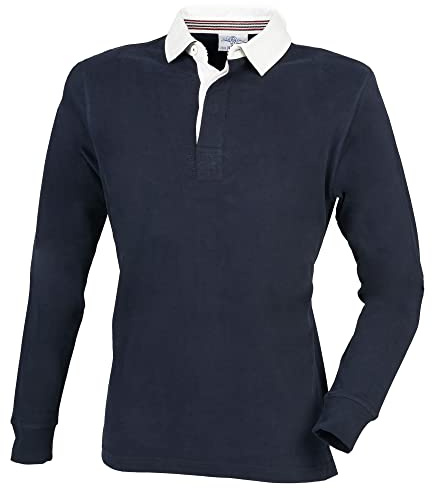 Front Row herr premium longsleeve/rugby-tröja/polotröja långärmad