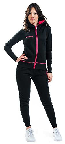 GIVOVA Star New LFB26, Tuta Donna, NERO/FUXIA L