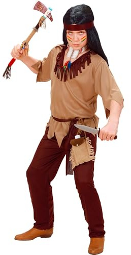 W WIDMANN MILANO Party Fashion - Kinderkostüm Indianer, Wilder Westen, Häuptling, Faschingskostüme