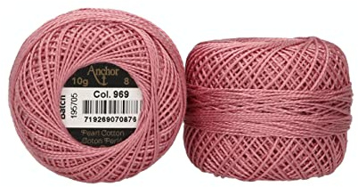Anchor Perlgarn 8, 4591008-00969, Farbe:altrosa, Stickgarne