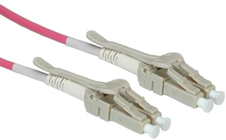 ROLINE Cordon fibre optique LC/LC | câble FO | câble patch OM4 Duplex Low Loss en violet | 15 m