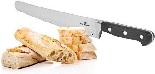 getgastro Solinger - Cuchillo Universal con Filo Ondulado (Hoja forjada, dureza 56 HRC, Mango Pom, 39 cm)