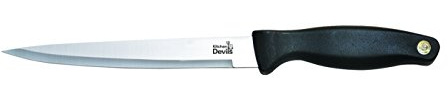 Kitchen Devils Lifestyle Carving Knife, Black, 17 cm