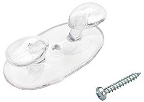 Liedeco Schnurwickler für Bedienschnüre, passend für Jalousie oder Raffrollos, 1 Stück, Farbe transparent, glasklar