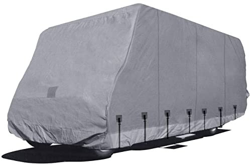 EUROPE Schutzhülle Abdeckplane für Wohnmobil Caravan Wohnwagen | atmungsaktiv stabil | Sommer & Winterabdeckung | mit Reißverschluss Höhe 2,70 m Länge - 8,50 m Breite 2,38 m Gr. 10