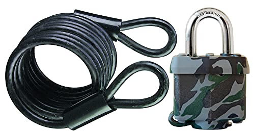 Master Lock 1317DSPT Kabelschloss mit Vorhängeschloss, 1,8 m