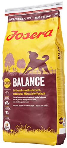 JOSERA Balance (1 x 15 kg) | Senior | Premium Trockenfutter für ausgewachsene ältere Hunde | Geflügel & Reis | fett- und eiweißreduziert speziell für Senioren | weizenfrei | Hundefutter | 1er Pack