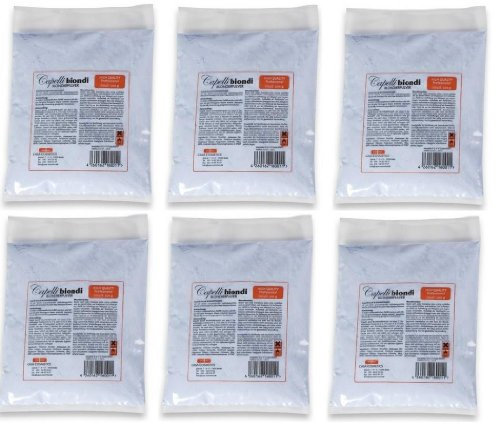 6er Set: Capelli biondi staubfreies Blondierpulver im 500 Gramm Beutel