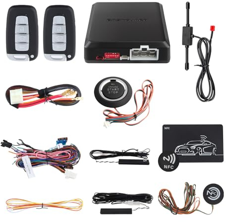 EASYGUARD EC002-K Rolling Code Universal PKE Car Alarm System Auto Start keyless go system NFC Keypad Entry push button auto lock unlock