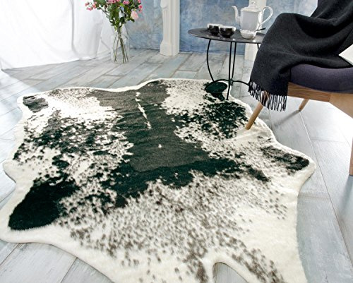 Wohnen & Accessoires Tapis en Peau de Vache (Tapis Vache Noir)