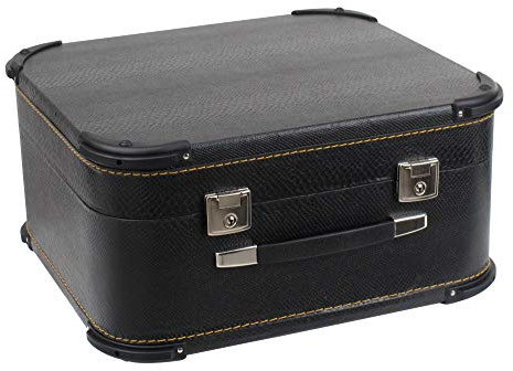 Alpenklang Harmonikakoffer/Akkordeonkoffer 48 Bass - Luxus, Holzkern | Tragekoffer für 4-reihige Harmonikas oder 48 Bass Akkordeons, Schwarzer Kunstlederbezug, Weiche Plüsch-Polsterung, Gewicht: 4