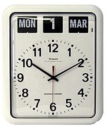 NRS - Orologio da parete con indicazione della data, grande, analogico