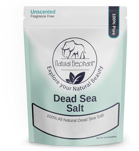 Natural Elephant Dead Sea Salt for Soaking & Bathing | 5 Pound Bag (80oz) | Fine Grain | 100% Natural and Pure