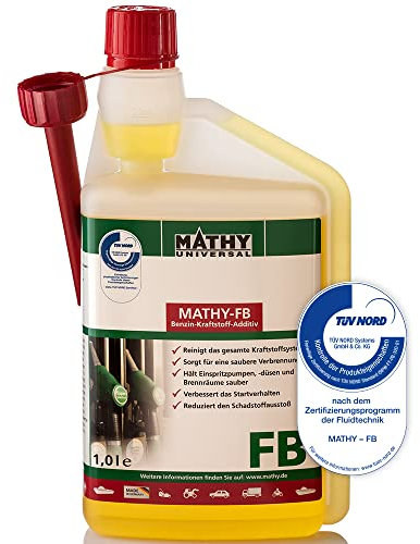 MATHY-FB Benzin-Pflege-Kraftstoffadditiv (1,0 l) – hochwirksamer Benzin Systemreiniger - Kraftstoffstabilisator - Benzin Additiv - stetige Reinigung