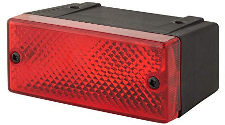 HELLA Feu antibrouillard arrière - Halogène - 12V - Montage en saillie - Couleur du voyant: rouge - Fiche: Fiche plate - droite/gauche - 2NE 006 609-001