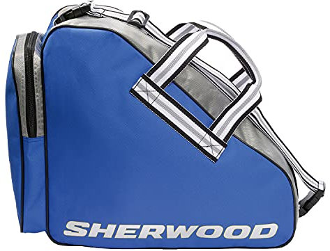 SHERWOOD - Skatebag Code Series I Schlittschuhtasche mit Henkeln I Eishockey-Bag mit Reisverschluss & praktischen Fächern I inkl. verstellbarem Trageriemen I Tasche für Eishockeyschlittschuhe I blau