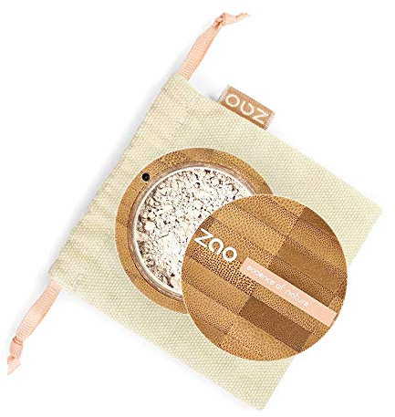 ZAO Mineral Silk 500 transparente incoloro, polvo suelto, maquillaje mineral en lata de bambú