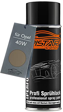 TRISTARcolor Autolack Spraydose für Opel 40W Pepperdust Metallic | Muskatgrau Metallic, Basislack, Sprühdose 400ml