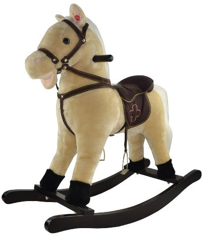 Gunghäst CHIKA, är en vacker gunghäst, mycket omsorgsfullt utformad. Mycket hög kvalitet, mycket robust färg ljus beige med funktion galopp och gräsklippare ljud