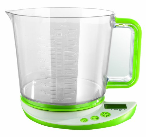 TV Unser Original 04902 maxxcuisine Multifunktions-Küchenwaage 2 in 1 mit Messbecher