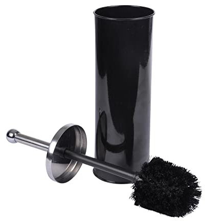 Douceur d 'Intérieur Metal Toilet Brush 9.5 x 9.5 x 26.5 cm White 6ASB221NR black