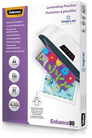 Fellowes - 80 Mikron 100 - A4 (210 x 297 mm) - Taschen für Laminierung