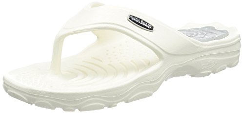 chung shi Unisex Zori Zehentrenner, Weiss/Grau, 43 EU (XL)