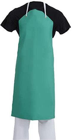 Whites Chefs Clothing Heavy Duty Waterproof Apron, Green, Material: PVC Nylon, Measurements: 914(W) x 1067(L) mm, Neck Loop for Comfortable Wear, Adjustable Waist Ties, A590