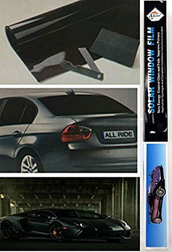 Shine D.BLACK Car Van Limo Window Tint Film Reduce Sun Glare Universal Fit 3m x 50cm Kit