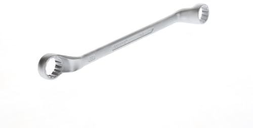 GEDORE Llave de doble anillo, Ancho de llave 30+32 mm, Acodada, En ángulo de 5°, Fina, De doce cantos, Perfil UD, Llave, 2 30X32