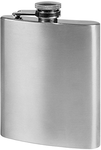 Leopold Vienna LV00526 Flachmann mittel 220 ml 98 x 24 x 128 mm, Edelstahl matt gebürstet