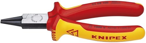 Knipex 22 08 160 SBA Round Nose Pliers 1000V Insulated 6.25 Inch