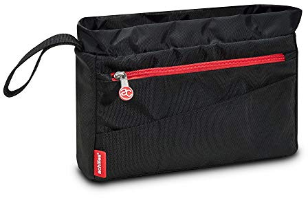 achilles väska i väska handväskor och plånböcker organisatör filt handväska organiserare svart 25 x 18,5 x 6 cm
