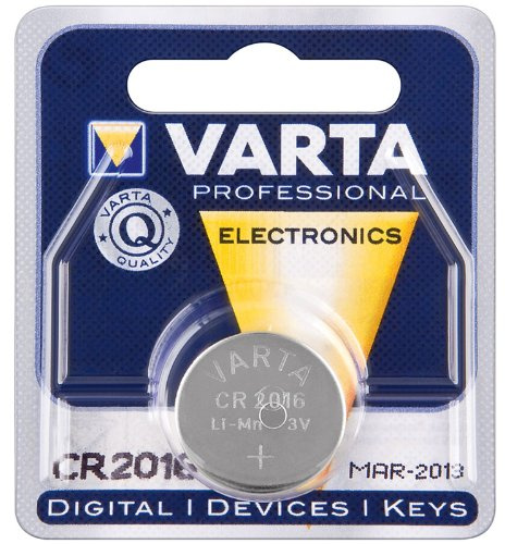 Varta CR2016 Lithium Knopfzelle (3V, 90 mAh, 10 Stück)