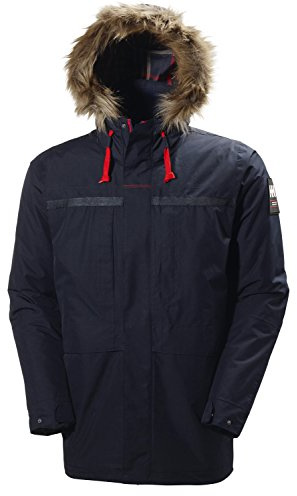 Helly Hansen Men's Coastal 2 Parka Insulated Waterproof Jacket, Navy, Large (41-44 Inch)