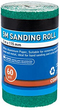 Blue Spot Tools 19857 5 m x 115 mm 60 Grit Sanding Roll - Green