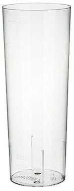 50 Gläser für Longdrinks, PS 0,3 l Ø 5,85 cm · 15,2 cm glasklar Plastik Longdrinkglas Bierglas Kölschglas