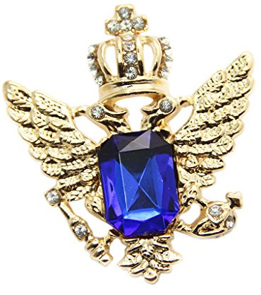 Vintage Brosche Anstecknadel Kragen Broschen Herren-Brosche Schmuck - Blau Gold