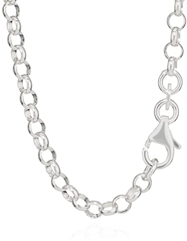 NKlaus 50cm Erbskette 925 Silber elegante Halskette Breite: 3,0mm Collier 6,1g schwer 5646