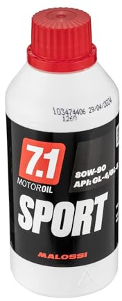 Getriebeöl Malossi 7.1 SAE 80W-90 API Gl-4 / GL-5 250ml Flasche | Sport SAE 30, Mineralisch, API GL-4 / GL-5, OEM 7613469 kompatibel mit Piaggio Typhoon 50 TEC1T