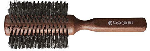 Spazzola Capelli Antistatica. Diametro Setola 68 mm. Legno e Setola Naturale. Made in Italy