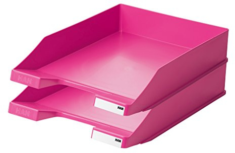 HAN 1027-X-00, Briefablage KLASSIK, Modern, Schick und Hochglänzend, 10er Packung (pink)